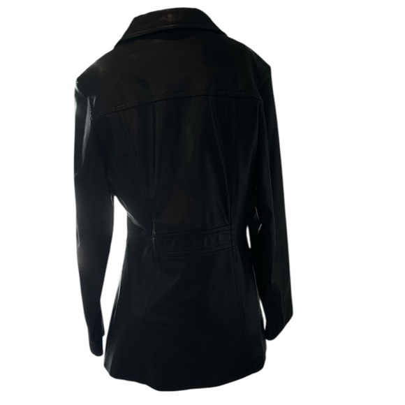 Wilsons Pelle Studio Classic Black Leather Jacket Size Medium - Picture 5 of 14